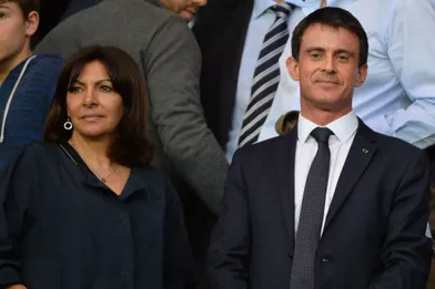 Monica Bellucci, Manuel Valls et Nicolas Sarkozy dans les gradins