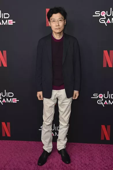 Le créateur de la sérieHwang Dong-hyuklors d'un événement pour la série Netflix «Squid Game» à Los Angeles le 8 novembre 2021