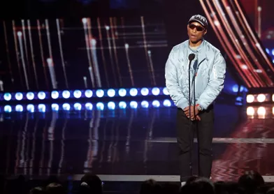 Pharrell Williamslors des iHeartRadio Music Awards, le jeudi 14 mars 2019