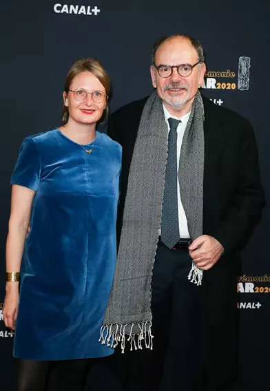 Jean-Pierre Darroussin et son épouse Annaà la 45e cérémonie des César à Paris le 28 février 2019