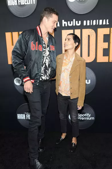 Karl Glusman et Zoë Kravitz à l'avant-première de «High Fidelity» à New York en février 2020
