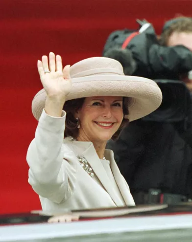 La reine Silvia de Suède, à Bruxelles le 4 décembre 1999
