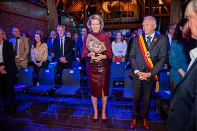 La reine des Belges Mathilde à Louvain-la-Neuve, le 11 octobre 2021