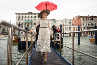 La reine des Belges Mathilde à Venise, le 6 septembre 2019