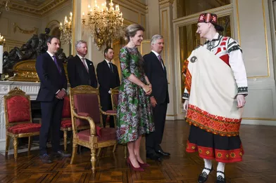 La reine Mathilde et le roi des Belges Philippe à Bruxelles, le 14 janvier 2020