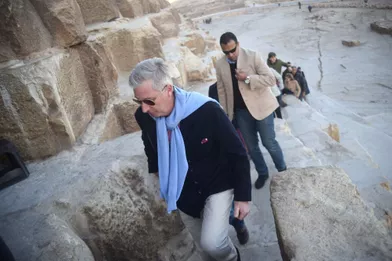 Le roi des Belges Philippe sur le site de Gizeh en Egypte, le 5 janvier 2019