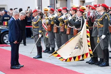Le roi des Belges Philippe et le président autrichien à Vienne, le 1er octobre 2018