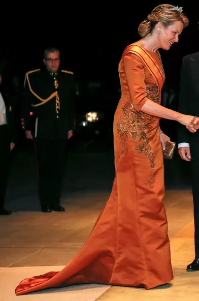 La reine Mathilde de Belgique au Japon, le 11 octobre 2016
