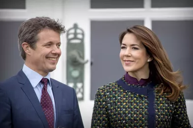 La princesse Mary et le prince Frederik de Danemark à Marselisborg, le 15 avril 2017