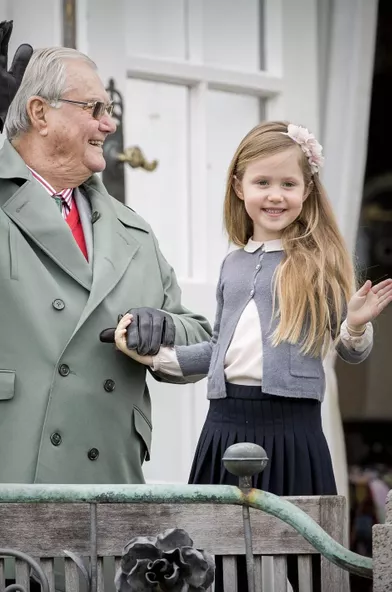 Le prince Henrik et le princesse Josephine de Danemark à Marselisborg, le 15 avril 2017