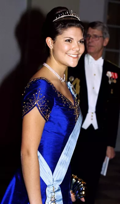 La princesse héritière Victoria de Suède, à Copenhague le 17 novembre 1995