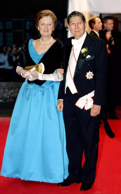 Les parents d'Alexandra Manley, à Frederiksborg le 18 novembre 1995