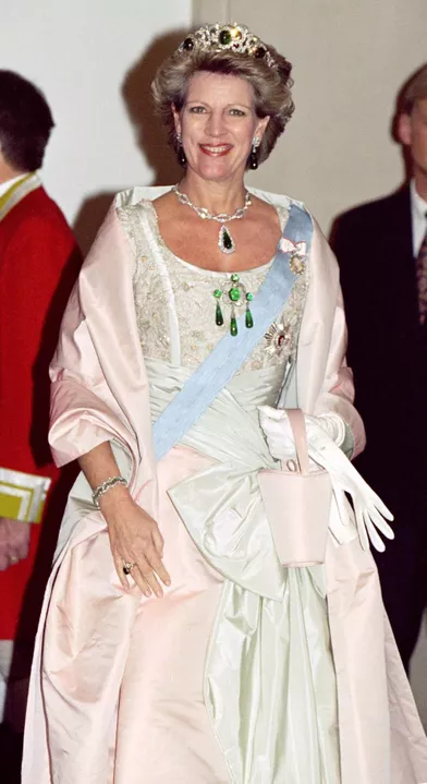 L'ex-reine des Hellènes Anne-Marie, tante du marié, à Copenhague le 17 novembre 1995