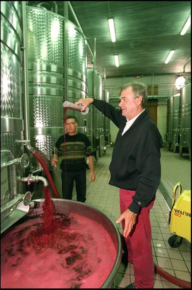 Le prince Henrik de Danemark dans son domaine viticole du château de Cayx, le 20 septembre 1999