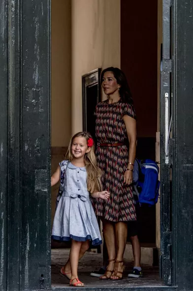 La princesse Mary de Danemark et sa fille la princesse Joséphine à Copenhague, le 15 août 2017