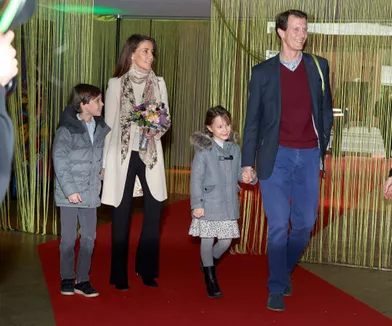 La princesse Marie et le prince Joachim de Danemark avec leurs enfants à Copenhague, le 3février 2019