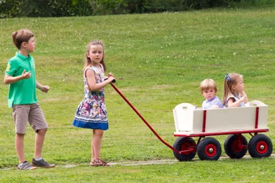 La princesse Isabella de Danemark avec ses frères et sa soeur, le 26 juillet 2013