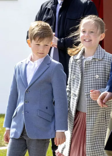 Le prince Vincent et la princesse Josephine de Danemark à Aarhus, le 16 avril 2019