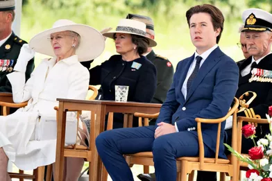 La reine Margrethe II de Danemark et le prince Christian dans le Jutland du Sud, le 13 juin 2021