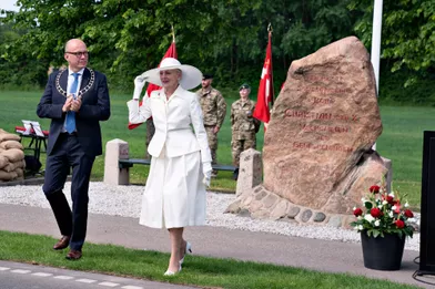 La reine Margrethe II de Danemark dans le Jutland du Sud, le 13 juin 2021