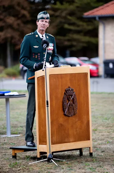 Le prince Joachim de Danemark à l'école militaire de Varde, le 15 août 2018