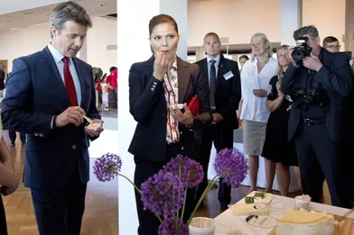 Le prince Frederik de Danemark avec la princesse Victoria de Suède à Stockholm, le 29 mai 2017
