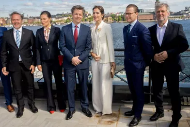 La princesse Mary et le prince Frederik de Danemark et la princesse Victoria et le prince Daniel de Suède à Stockholm, le 29 mai 2017