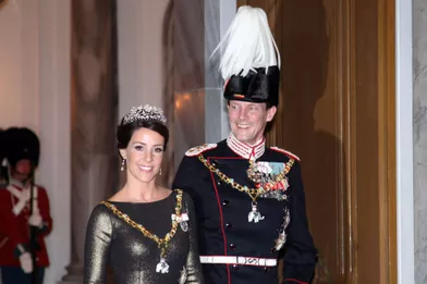 La princesse Marie et le prince Joachim de Danemark à Copenhague, le 1er janvier 2017