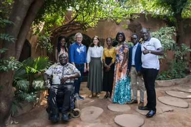 La princesse Mary de Danemark rencontre un panel de jeunes Burkinabés à Ouagadougou, le 29 octobre 2021