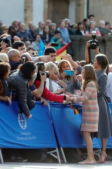 La princesse Leonor et la reine Letizia d'Espagne à Oviedo, le 17 octobre 2019