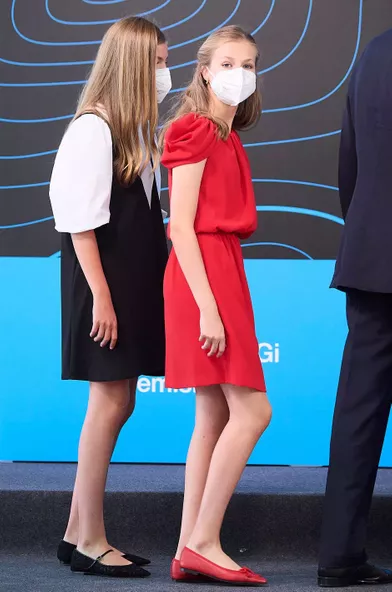 Les princesses Sofia et Leonor d'Espagne à Barcelone, le 1er juillet 2021