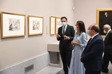 La reine Letizia d'Espagne au Musée du Prado à Madrid, le 13 septembre 2021