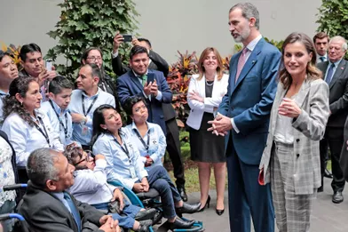 Le roi Felipe VI d'Espagne et la reine Letizia à Lima, le 13 novembre 2018