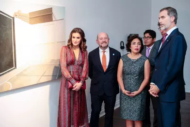 La reine Letizia et le roi Felipe VI d'Espagne à Lima, le 13 novembre 2018