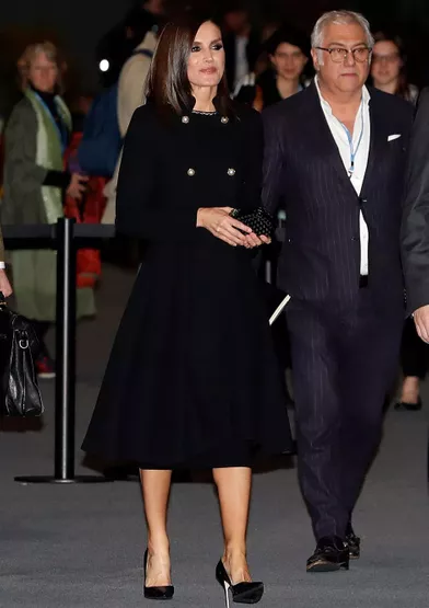 La reine Letizia d'Espagne à Madrid, le 3 décembre 2019