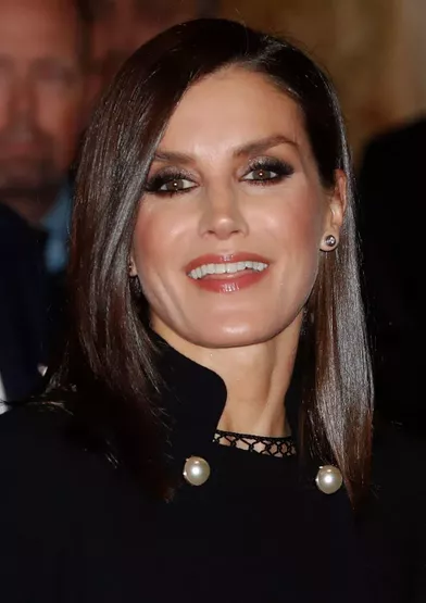 La reine Letizia d'Espagne à Madrid, le 3 décembre 2019