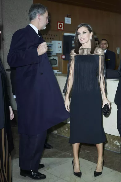 La reine Letizia et le roi Felipe VI d'Espagne à Madrid, le 3 décembre 2019