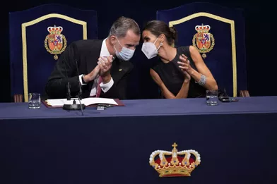 https://www.parismatch.com/Royal-Blog/famille-royale-espagnole/Le roi Felipe VI d'Espagne et la reine Letizia à Oviedo, le 22 octobre 2021