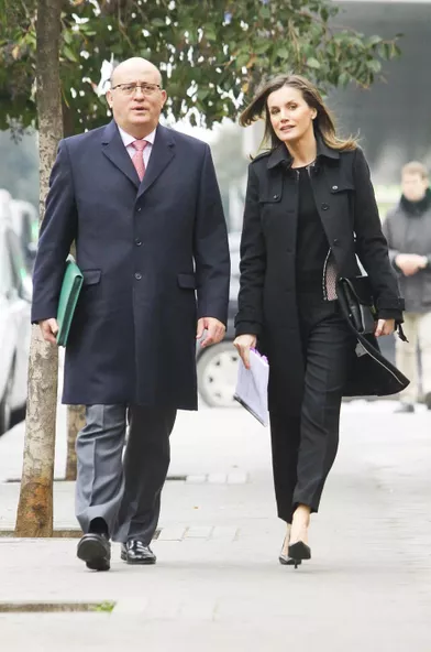 La reine Letizia d'Espagne à Madrid, le 17 janvier 2019