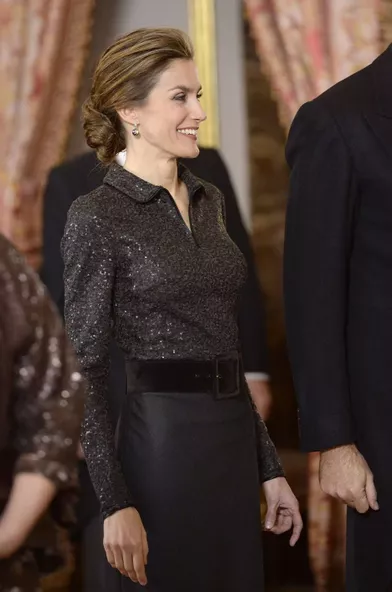 La reine Letizia d'Espagne, le 21 janvier 2015