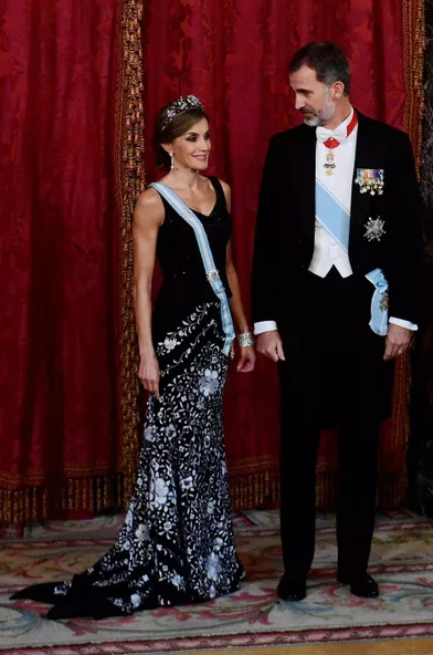 La reine Letizia d'Espagne, le 6 novembre 2017