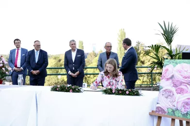 La princesse Stéphanie de Luxembourg à Luxembourg, le 8 septembre 2021