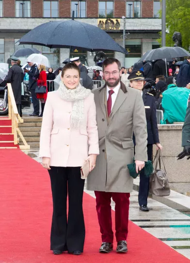 La princesse Stéphanie et le prince Guillaume de Luxembourg à Oslo, le 10 mai 2017