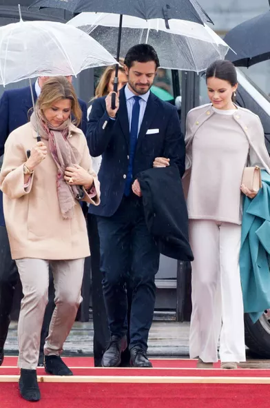La princesse Märtha Louise de Norvège, le prince Carl Philip et la princesse Sofia de Suède à Oslo, le 10 mai 2017