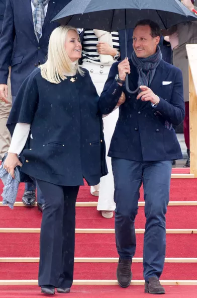 La princesse Mette-Marit et le prince Haakon de Norvège à Oslo, le 10 mai 2017