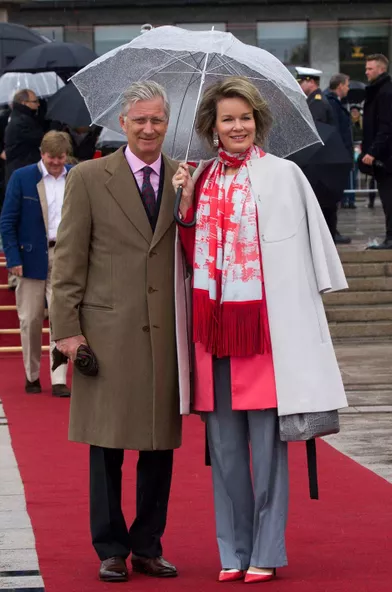 Le roi des Belges Philippe et la reine Mathilde à Oslo, le 10 mai 2017