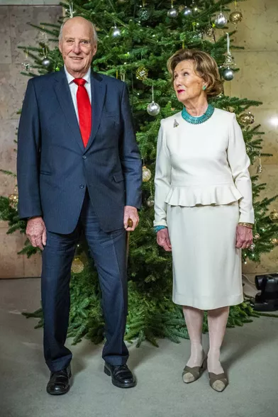 Le roi Harald V de Norvège et la reine Sonja à Oslo, le 15 décembre 2020