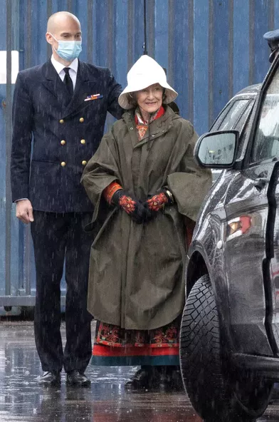 La reine Sonja de Norvège à Oslo, le 17 mai 2021