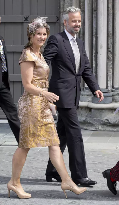 La princesse Märtha Louise de Norvège et son mari Ari Behn lors du jubilé des 25 ans de règne du roi Harald V, le 23 juin 2016, leur dernière apparition ensemble avant l'annonce, en août, de leur séparation