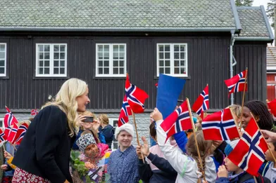 La princesse Mette-Marit de Norvège en tournée dans le comté de Viken, le 28 septembre 2021